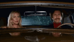 Ron Burgundy Veronica Corningstone Anchorman Date Car GIF