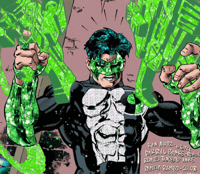 Ron Marz Holding Green Lantern GIF