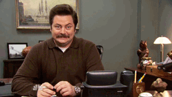 Ron Swanson Feeling Slightly Giddy GIF