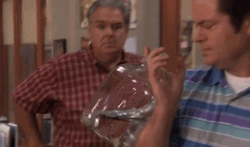 Ron Swanson Moonshine Chugging Water GIF