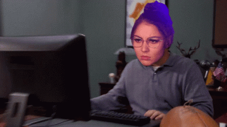 Ron Swanson With Aliythia Head Computer GIF