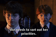 Ron Telling Hermione To Sort Out GIF