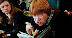 Ron Weasley Reading Eating