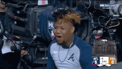 Ronald Acuna Jr Happily Applauding GIF