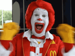 Ronald Mcdonald Excited Reaction GIF