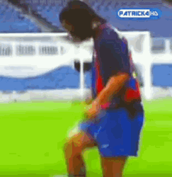 Ronaldinho Enjoying Kicking The Ball GIF