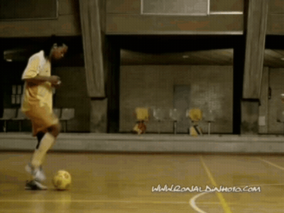 Ronaldinho Kicking Soccer Ball GIF