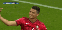 Ronaldo Al Nassr Hand Pull From Field GIF