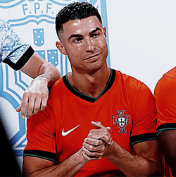 Ronaldo Al Nassr Rubbing Palms Smiling GIF