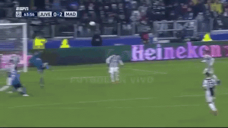 Ronaldo Bicycle Kick Head Goal GIF