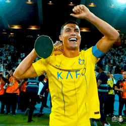 Ronaldo Carrying Trophy GIF