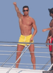 Ronaldo Dancing On Yacht GIF