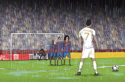 Ronaldo Free Kick Animation GIF
