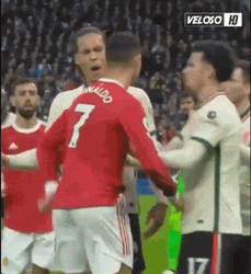 Ronaldo Getting Shoved GIF