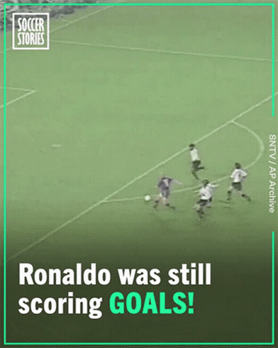 Ronaldo Was Still Scoring Goals In A Soccer Match GIF