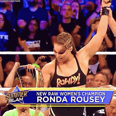 Ronda Rousey New Raw Women's Champion GIF