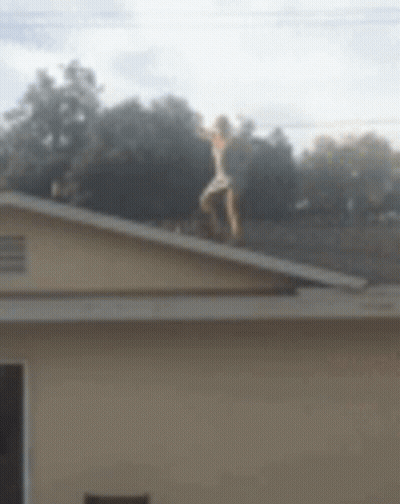 Rooftop Drunk Girl GIF