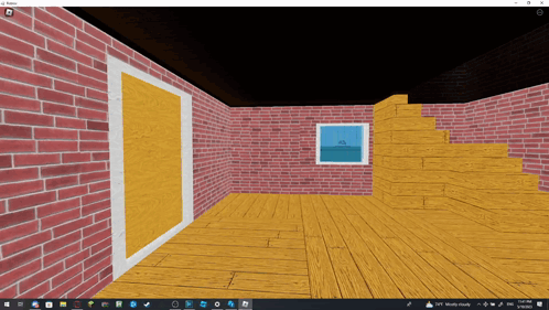 Room With Brick Walls And Window On Computer Screen GIF