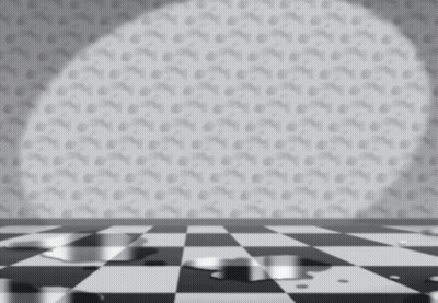 Room With Checkered Floor And Spotlight GIF