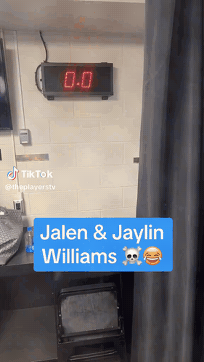 Room With Jalen & Jaylin Williams Sign GIF