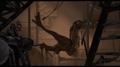 Room With Ladder And Pipe GIF
