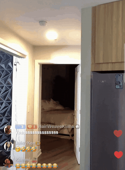 Room With Samsung Refrigerator And Bed GIF