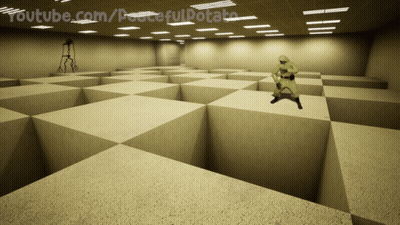 Room With Squares YouTube.com/peacefulpotato GIF
