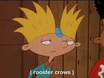 Rooster Crowing Hey Arnold And Friend GIF