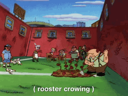 Rooster Crowing In Jail With Prisoners GIF