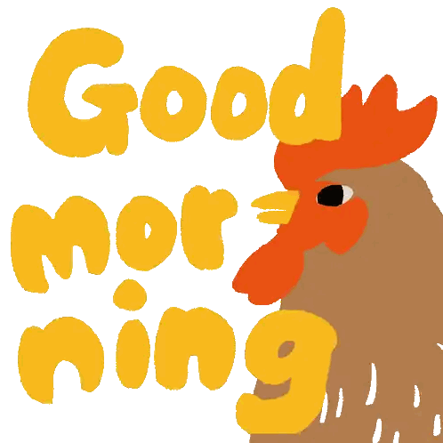 Rooster Good Morning Sticker
