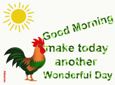 Rooster Good Morning Make Today Another Wonderful Day GIF