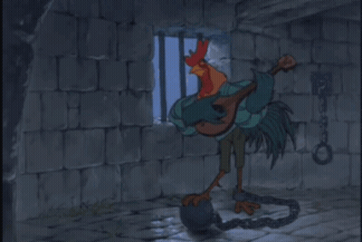 Rooster Holding Guitar Des Bas Des Hauts GIF