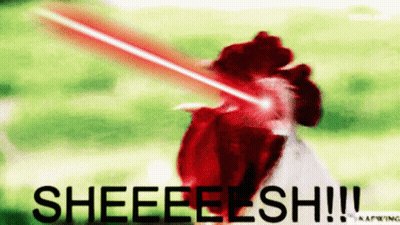 Rooster With Laser Eyes Saying Sheeeesh GIF