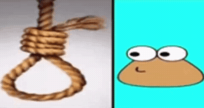 Rope Hanging Next To Cartoon Character GIF