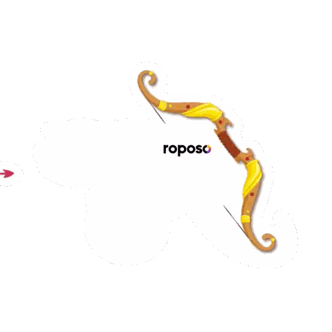 Roposo Logo With Bow And Arrow Sticker