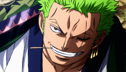 Roronoa Zoro's Short Laugh GIF