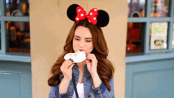 Rosana Pansino Eating In Disneyland GIF