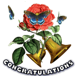 Rose And Bell Ringing Well Done Congratulations GIF