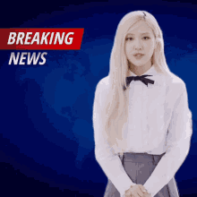 Rose Blackpink Reporting Breaking News GIF