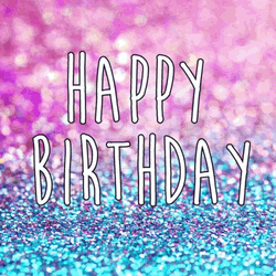 Rose Quartz And Serenity Glitter Happy Birthday GIF