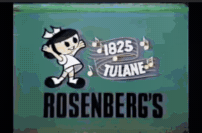 Rosenberg Advertisement With Cartoon Girl GIF