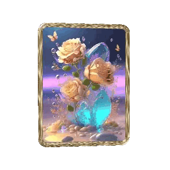 Roses And Butterflies In Vase Sticker