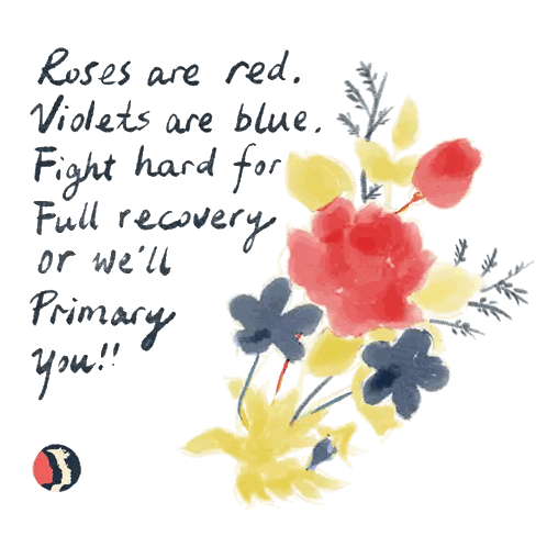 Roses Are Red Violets Are Blue Fight Hard Sticker
