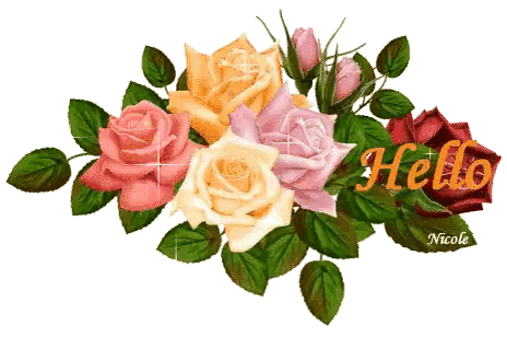 Roses With Hello Nicole Sticker