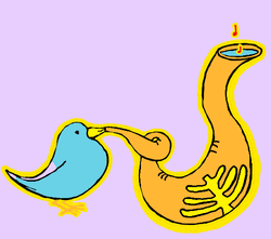 Rosh Hashanah Bird Shofar GIF