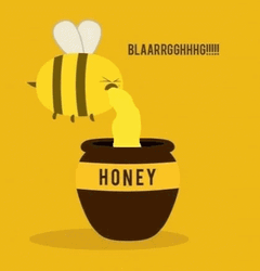 Rosh Hashanah Honey Bee Barf GIF