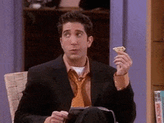 Ross Geler Eating Crackers Snacks GIF