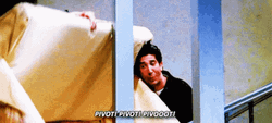 Ross Geller Frantic Yelling Pivot GIF