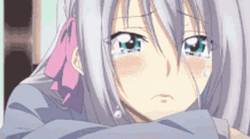 Rossweisse Animated Crying GIF