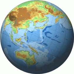 Rotating Earth Globe GIF